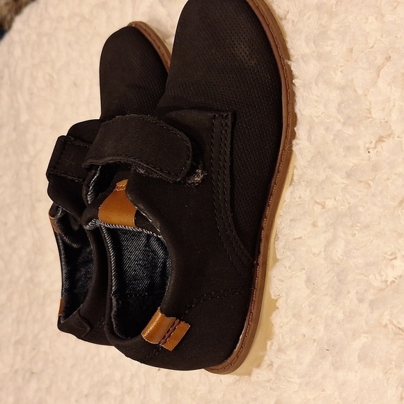 Boys London hook and loop black shoes size 10 - Picture 2 of 5